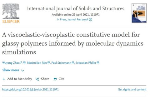 Towards entry "Publication on MD-informed viscoelastic-viscoplastic material modeling of polymers"